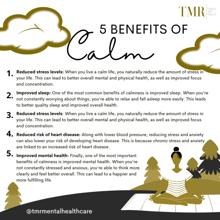 5 Benefits of Calm - TMR Mental Health Care PC